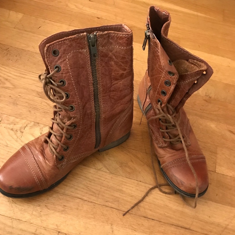 Steve Madden Size 7 Troopa Leather Boot Bootie